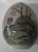 Antik Huset presents: Bing & Grondahl Decorated egg, Motif Water and trees.No. 692.
