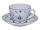 Antik K presents: Blue-painted hotel porcelainLarge coffee cup with the Missionshotellet logo