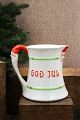 K&Co. presents: Old hand-painted earthenware Christmas jug with "Merry Christmas" and elf faces from ...