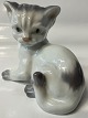 Lyngby Figurine, Sitting Cat.Measures 11.5 x 13.5 cm.