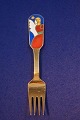 Antikkram presents: Michelsen Christmas fork 1989 of Danish gilt sterling silver