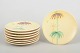 Anna-Lisa Thomson for Upsala-Ekeby, Set of Eight Hand-Painted Plates.