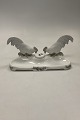 Danam Antik presents: Royal Copenhagen Art Nouveau Inkwell with two chickens No 524