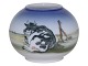 Antik K presents: Royal CopenhagenSmall unique vase with black and white cow lying in field