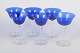 L'Art presents: Monica Bratt for Gullaskruf, set of six wine glasses.