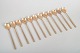 L'Art presents: Sigvard Bernadotte for Scanline, set of twelve bronze caffè latte spoons.
