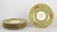 Hutschenreuther, set of six large gilded dinner plates.