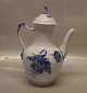 Klosterkælderen presents: 1794-10 Coffee Pot 25.5 cm Danish Porcelain Blue Flower curved Tableware