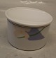 Klosterkælderen presents: 302 Sugar bowl with lid ca. 5.8 x 10 cm cylinder Blue Orchide Modern B&G Pattern