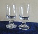 Antikkram presents: Almue clear glasses by Holmegaard, Denmark. Pair of beer or large red wine glasses 13.5cm