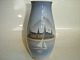 Bing & Grondahl Vase,Kronborg Castle and sailing boat