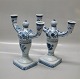 Aluminia Faience Tranquebar 3037-0919 Two armed candlestick 26 x 23 cm