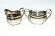 Sugar & cream set, 
English silver.