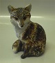 Royal Copenhagen Art Pottery 22751 RC Fox, sitting 15 x 10 cm, Gudrun Lauesen 
June 1982