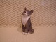 Royal Figurine No 1803 Cat sitting, grey