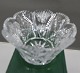 Oval fruit bowl 0f crystal glass with oak leaf chisels