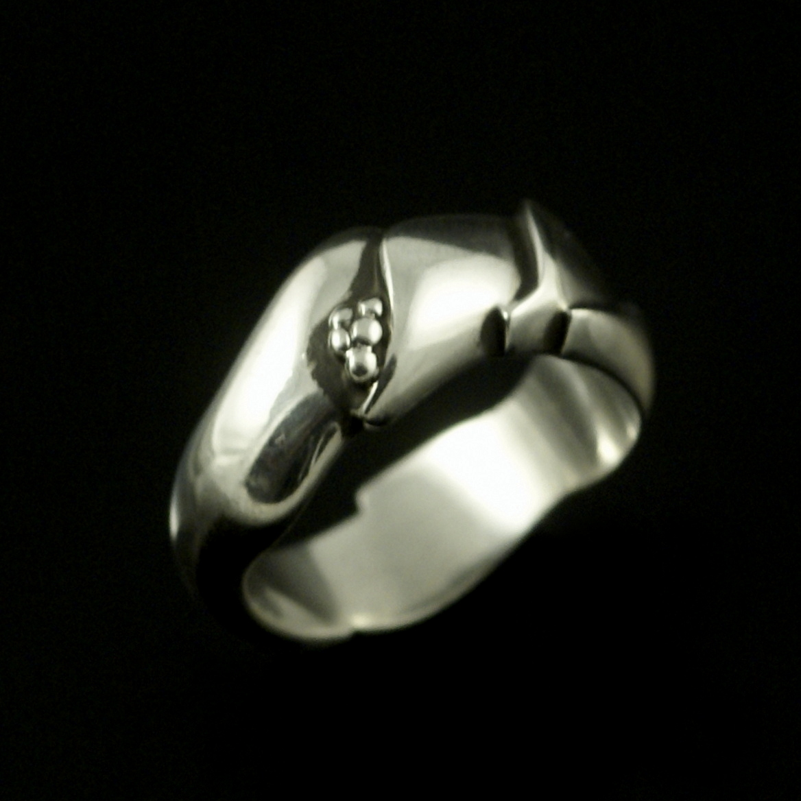 Ole Kortzau Georg Jensen Georg Jensen 53mm Sterling Silver Ring #240A 