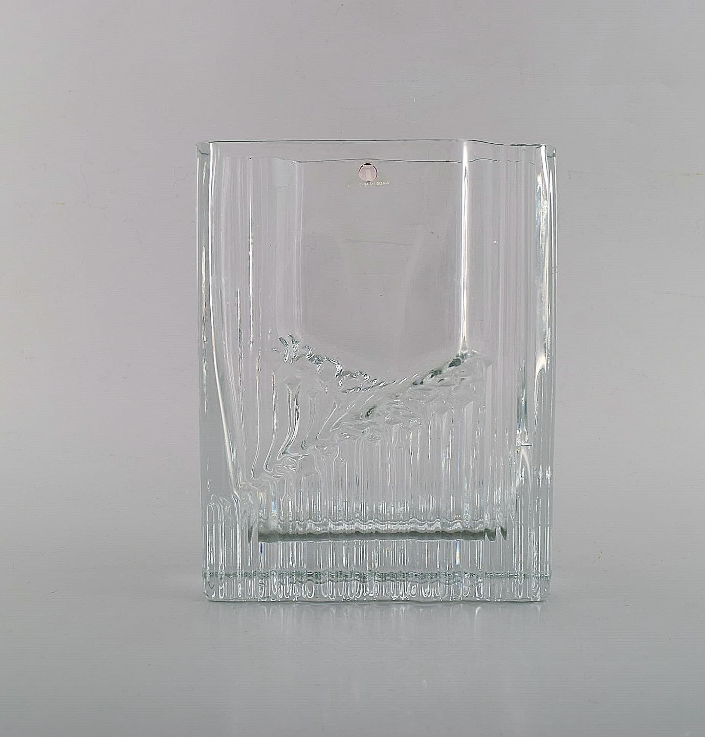  - Tapio Wirkkala for Iittala. Vase in clear art glass.  Finnish design 1960's. *