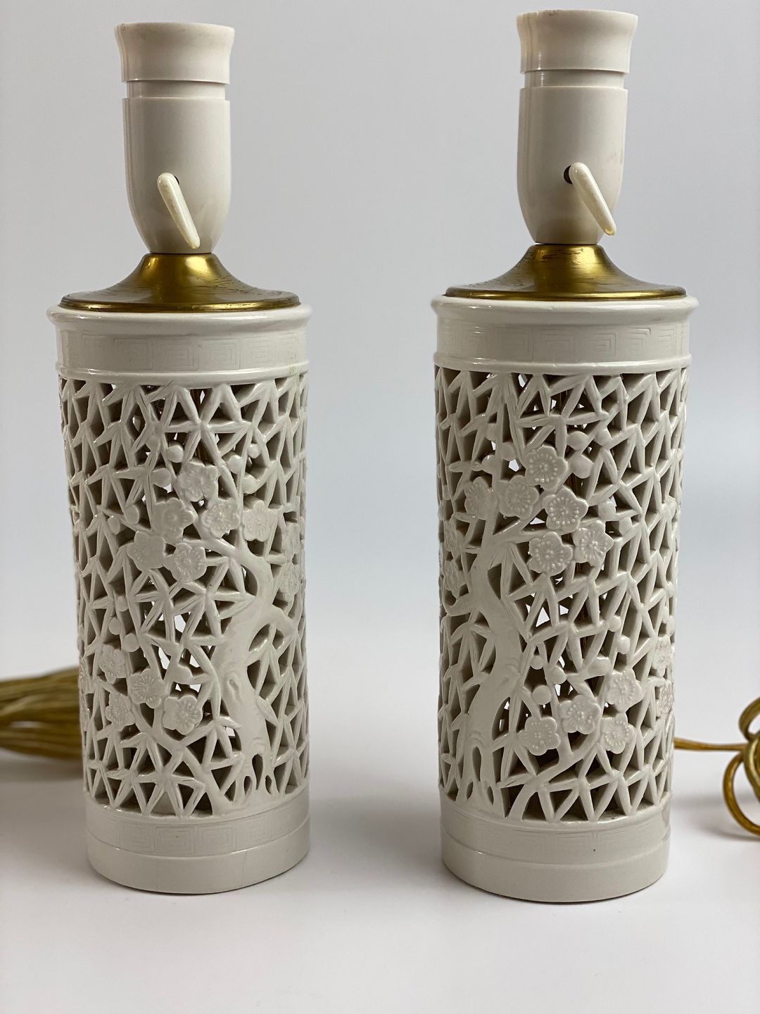 Pierced porcelain table sales lamps
