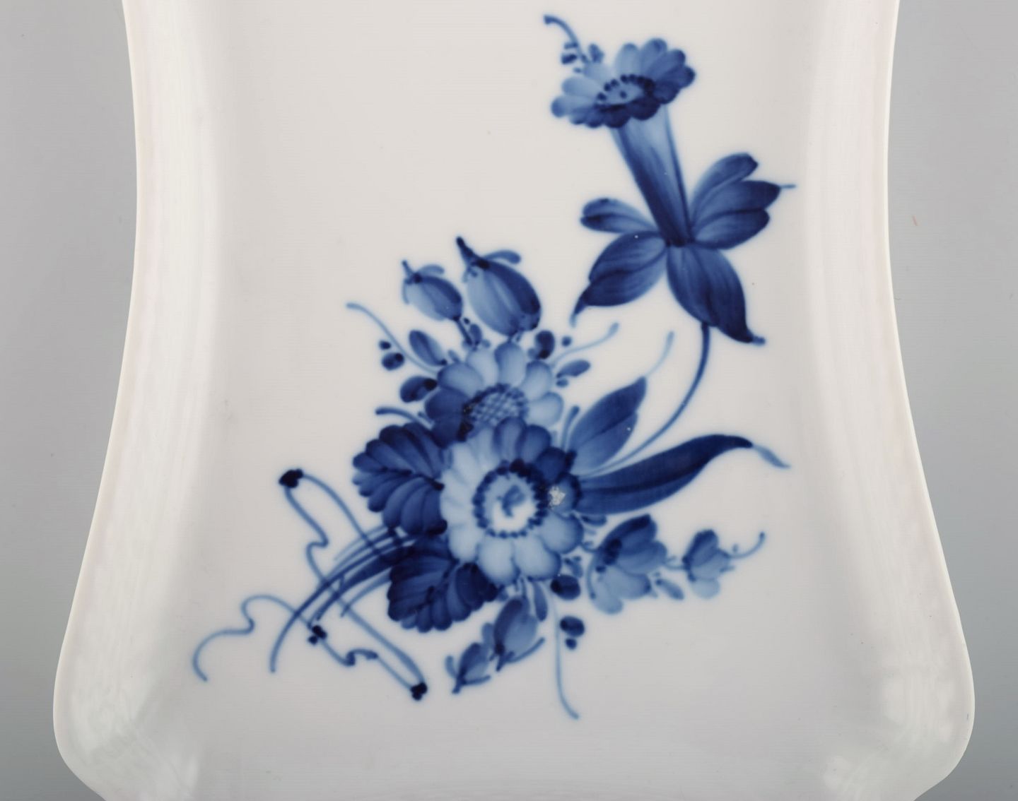  Royal Copenhagen Blue Flower Braided sugar / cream set  on serving tray. Mid-20th century. *