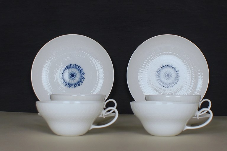 Rosenthal Bjorn Wiinblad, 4 teacups.