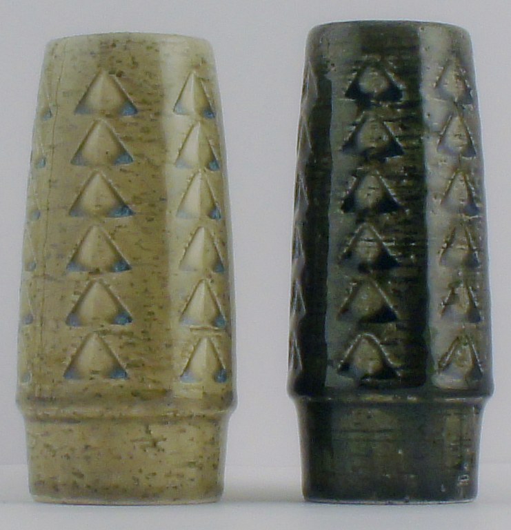 Pair of pottery vases from Palshus by Per Linnemann-Schmidt.