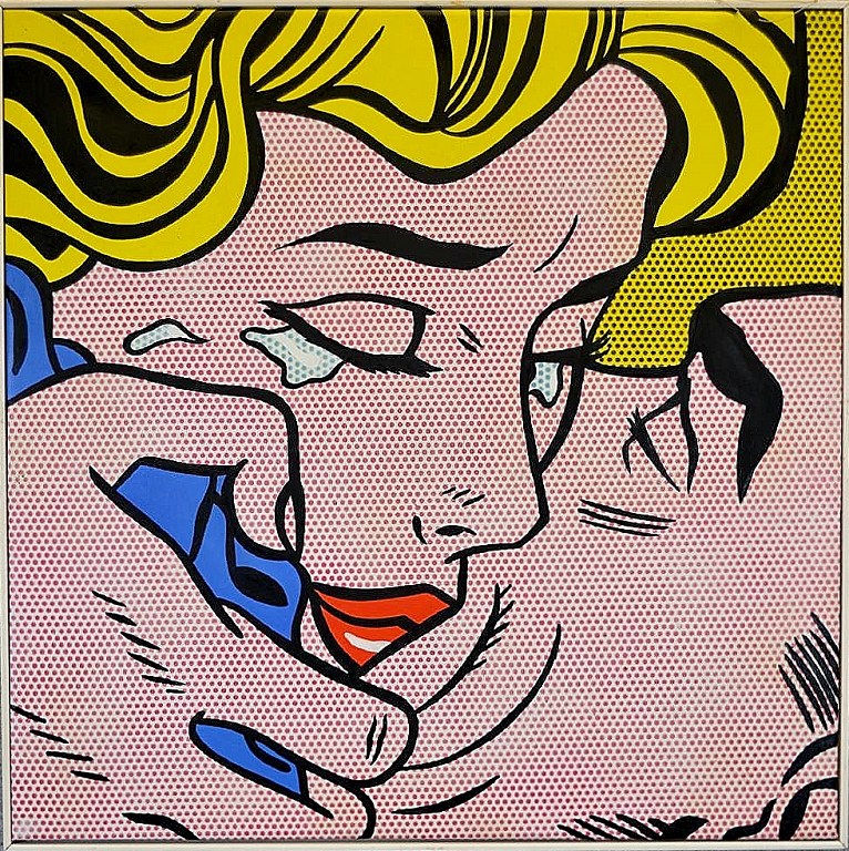 Roy Lichtenstein, stil. Oliemaleri på lærred.
