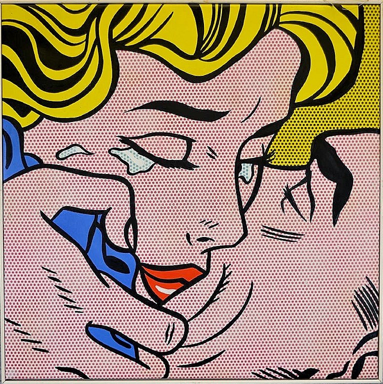 Roy Lichtenstein (style of) Oil painting on canvas.
