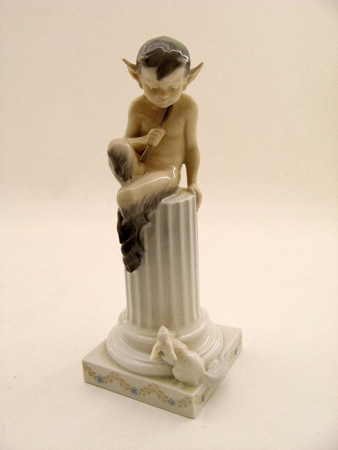 Royal Copenhagen faun with rabbit