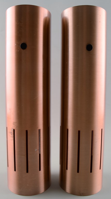 Jo Hammerborg for Fog and Morup. Pair pendants in copper.
Danish design, 1960/70´erne.