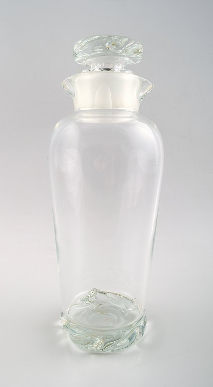 Cocktailkande af klart glas, moderne svensk kunstglas, 60´erne.
