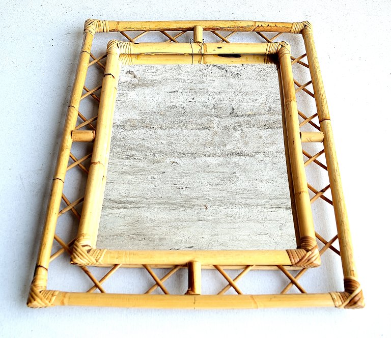 Josef Frank for Svenskt Tenn, mirror with bamboo frame.
