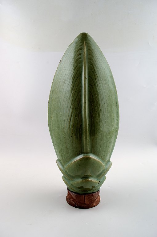 Unique Royal Copenhagen stoneware vase / sculpture by Jørgen Mogensen.