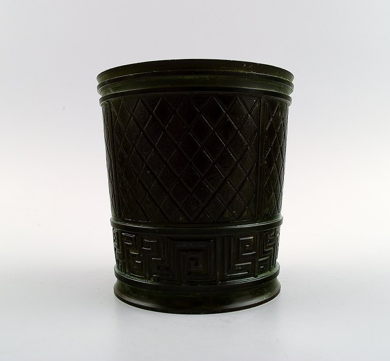 Just Andersen bronze vase, model number 1823.
