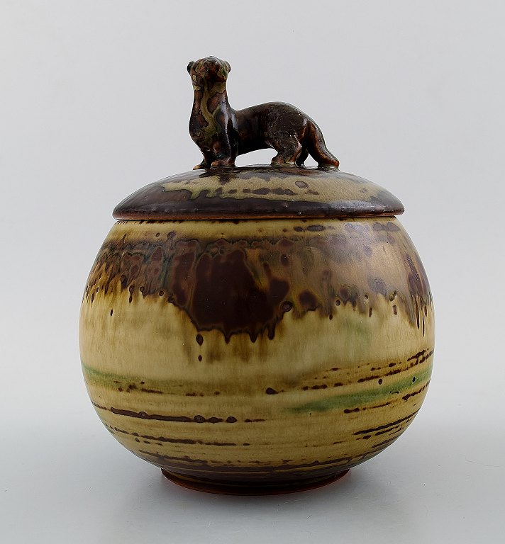 Knud Kyhn for Royal Copenhagen ceramic lidded jar.