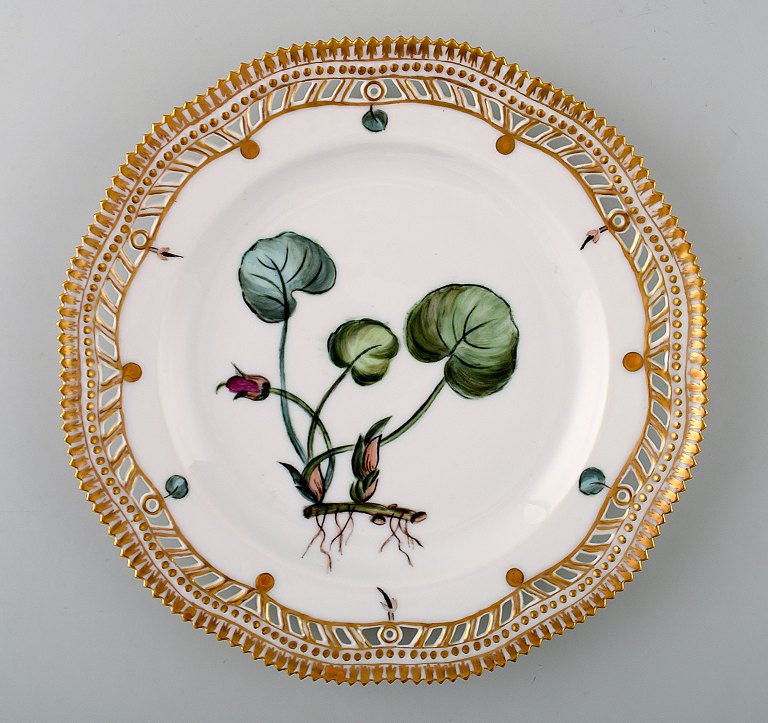 Royal Copenhagen Flora Danica pierced plate.
