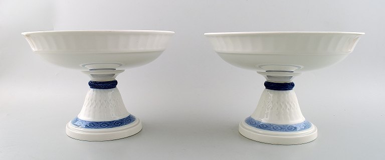 2 pcs. Blue Fan Royal Copenhagen porcelain dinnerware. 
