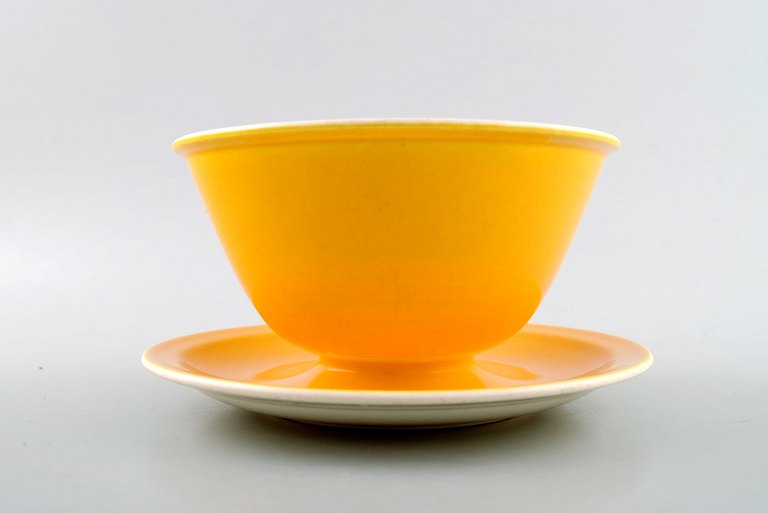 Sauce boat, Susanne Yellow Confetti Royal Copenhagen / Aluminia.
