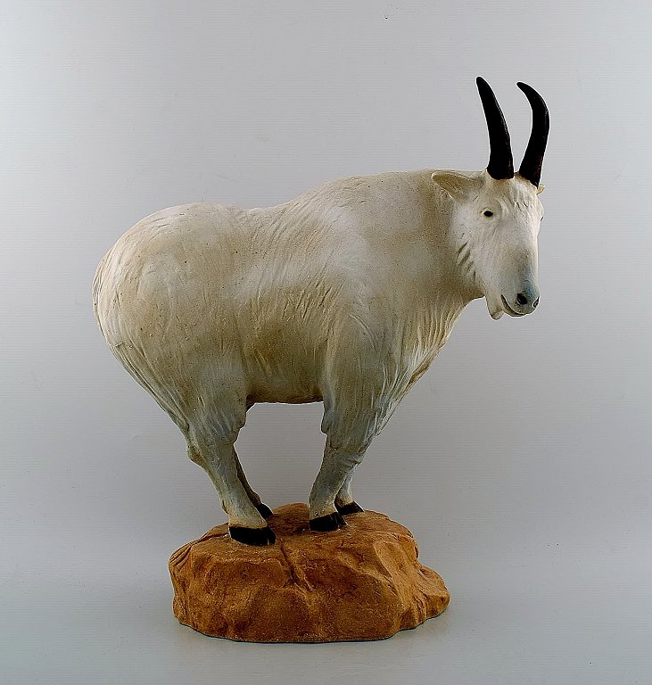 Rare B&G/Bing & Grondahl large muflon / wild sheep, figure in stoneware.
Kuno Norvark (1913-1989)