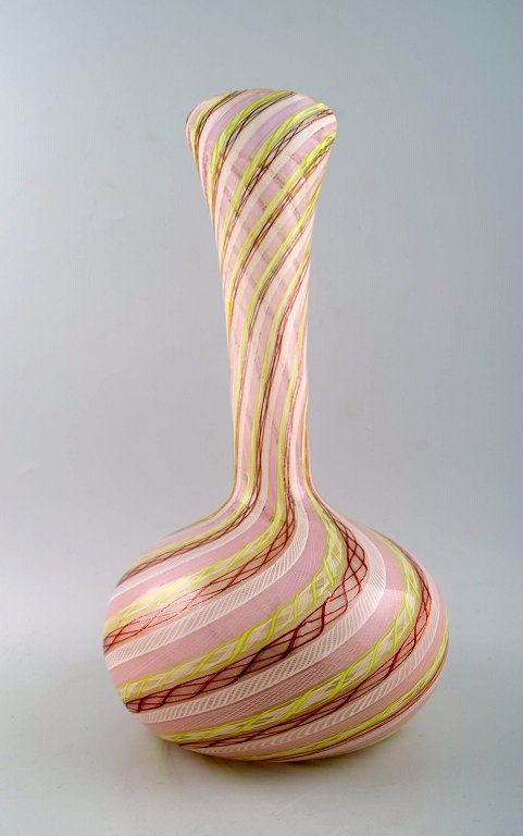 Murano large glass vase. 1960s.