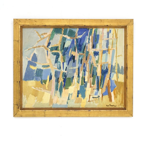 Svend Saabye, 1913-2004, plantemotiv, olie på lærred. Signeret. Lysmål: 53x68cm. 
Med ramme: 66x81cm