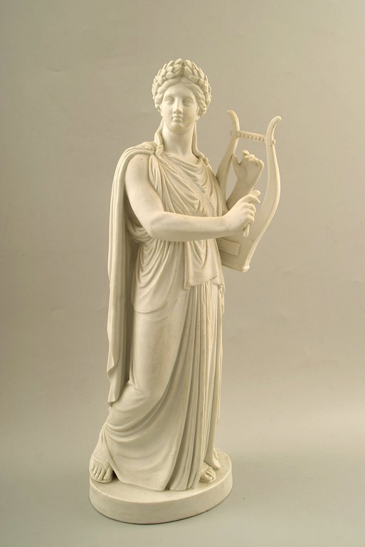 Rare and large antique B&G / Bing & Grondahl Bisque Apollon figure after 
Thorvaldsen. App. 1880s.