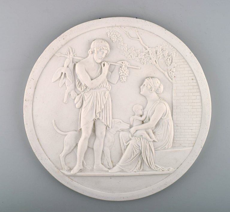 Royal Copenhagen biscuit plate after Thorvaldsen.