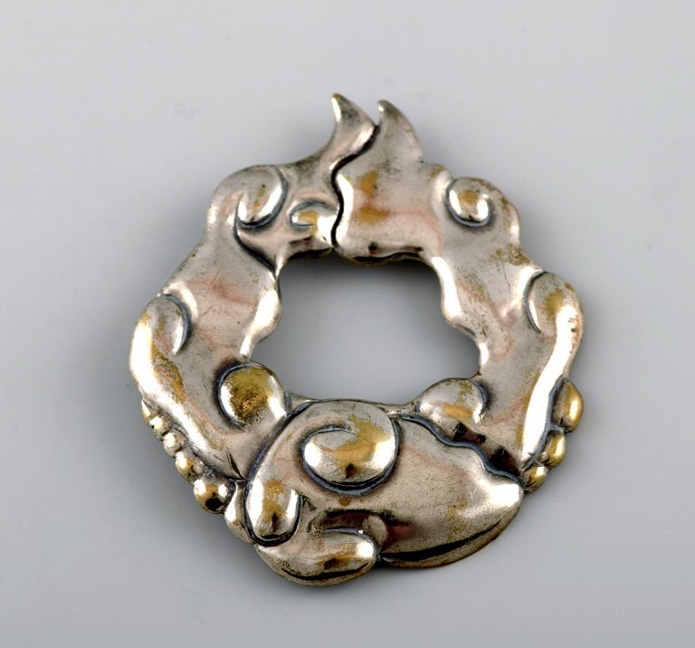 Danish Art Nouveau brooch in silver. 
Early 1900s.