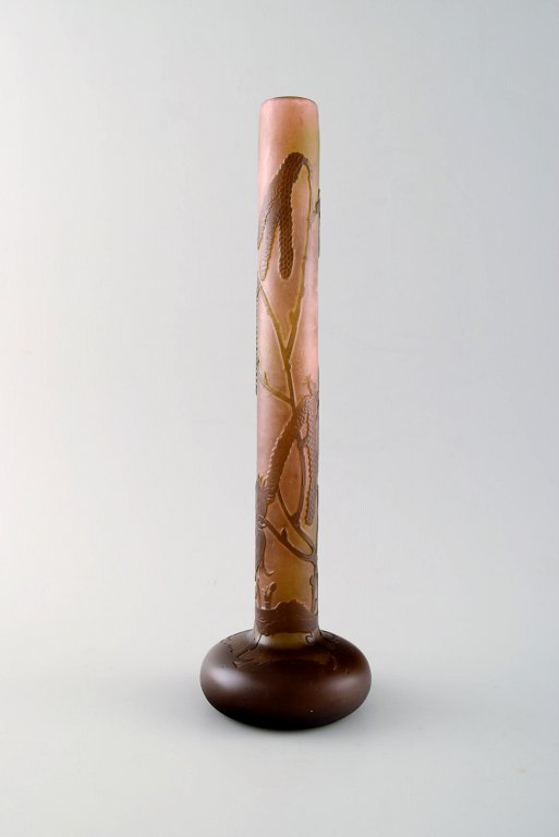 Emile Gallé art glass vase, approx. 1910s.
