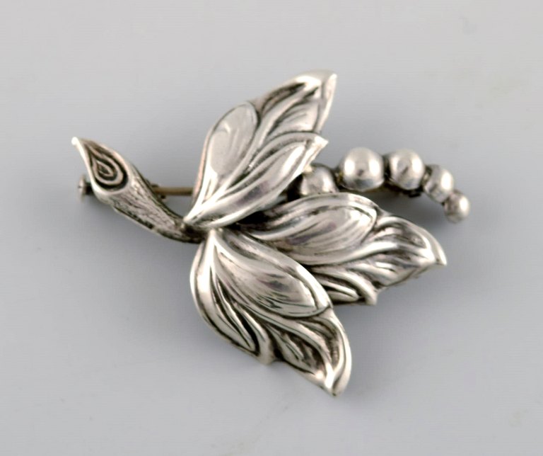 Swedish brooch in silver. 1957.