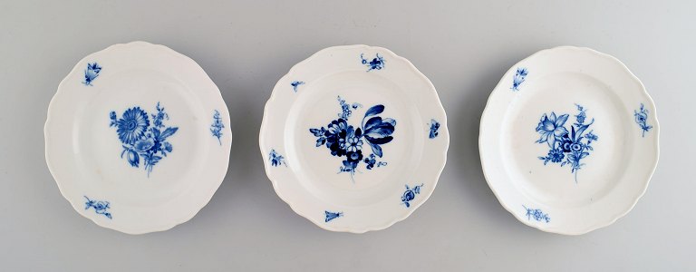 Meissen løgmønstret. 3 tallerkener. Ca. 1920.
