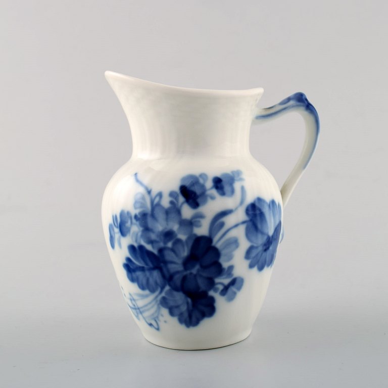 Blue flower curved cream jug from Royal Copenhagen.
