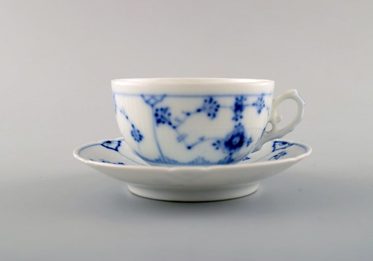 Bing & Grondahl / B&G, Blue Fluted. Coffee cup with saucer.
