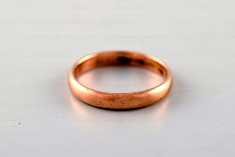 Danish goldsmith. Classic ring of 14 carat gold. 1930 / 40